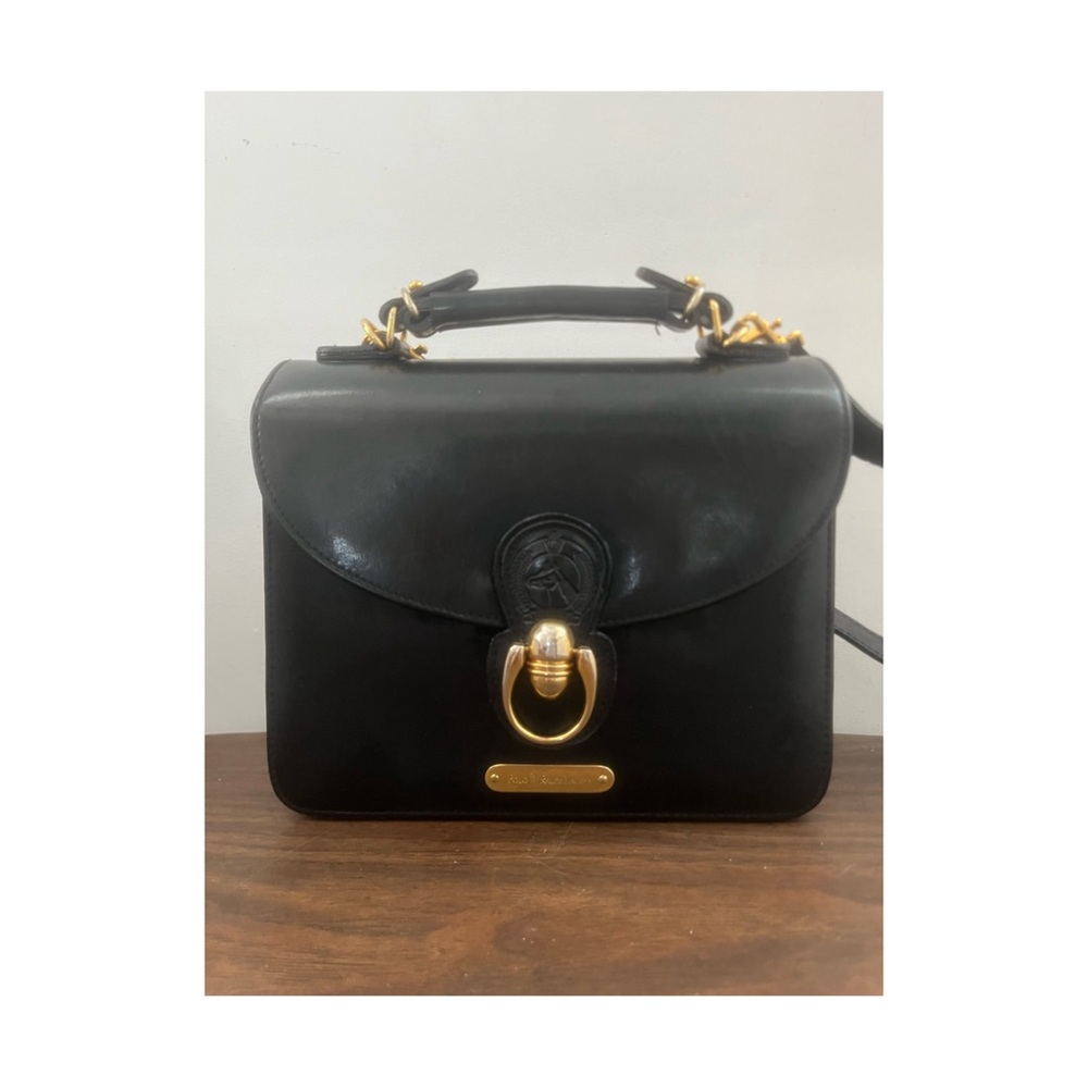 Vintage // Polo by Ralph Lauren // Black Hardcase Crossbody Bag